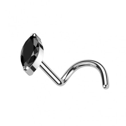 Neuspiercing ovaal top zwart - LMPiercings