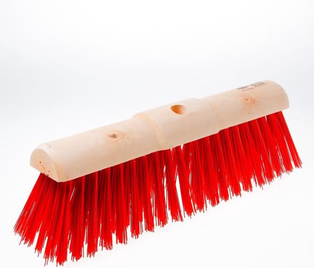 Gemeentebezem rood pvc 45cm