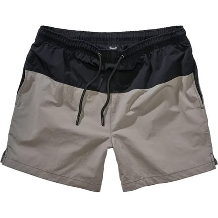 Brandit - Basic Zwemshorts - L - Zwart/Grijs