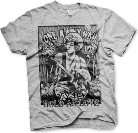 Jimi Hendrix Heren Tshirt -S- Bold As Love Grijs