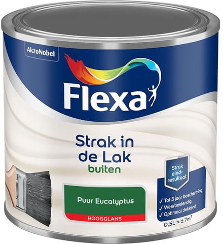 Flexa - Strak In De Lak Buitenlak Hoogglans - Puur Eucalyptus - Mengverf - 500 Ml