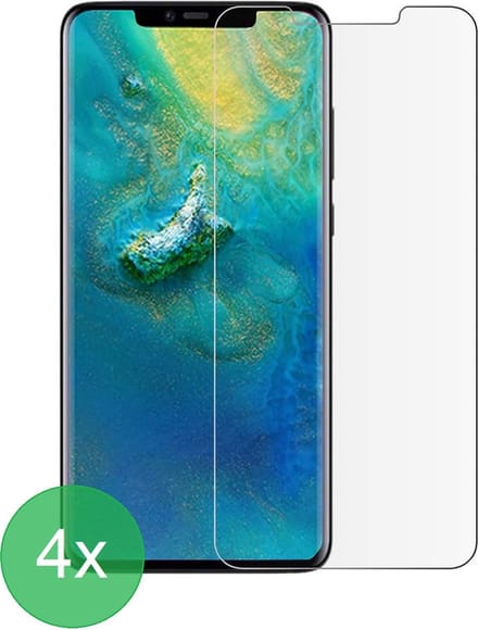 Geschikt Voor: Huawei Mate 20 Pro Screenprotector 4x - screen protector - glas - bescherm - beschermglas - ZT Accessoires