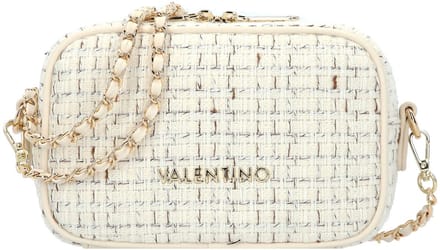 VALENTINO schoudertas Tweed Camera Bag Off Wh / Multi crème
