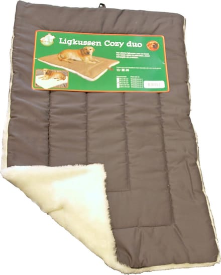 LIGKUSSEN HOND COZY DUO GRIJS/W. 120X73CM