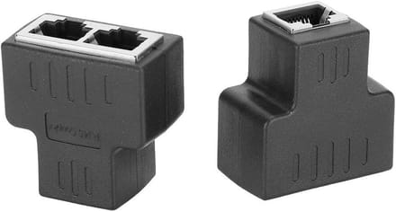 Ethernet-kabeladapter 1 inch, 2 stuks RJ45 Vrouwelijke interface LAN Connector Splitter