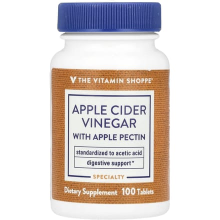 The Vitamin Shoppe, vinaigre de cidre de pomme avec pectine de pomme, 100 comprimés