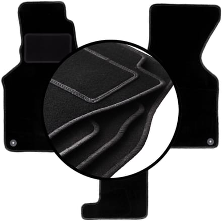 Complete set veloursmatten voor: Volkswagen Transporter T4 Caravelle handgeschakeld (1993-2001)