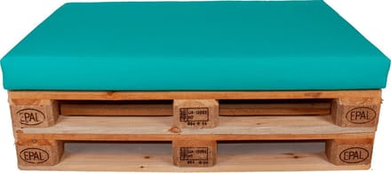 Tex Style Palletkussen Strak zit - 120 x 80 x 10 cm - Olefin - Uni Smaragd. 2313