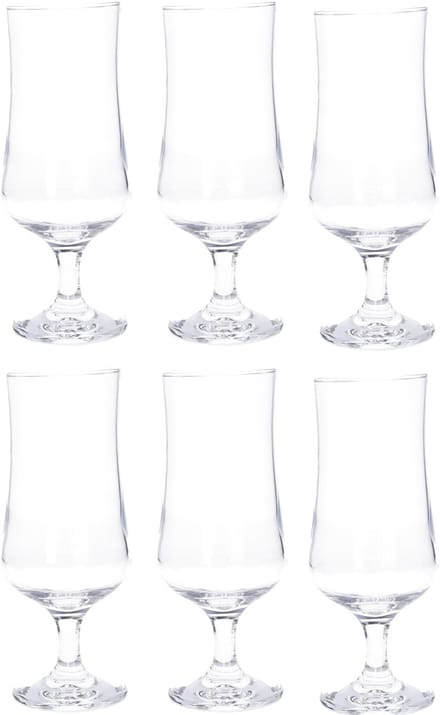 Alessandro Bierglazen Cerveza - 6x stuks - voetglas - 400 ml - 7,5 x 19 cm - bierglas