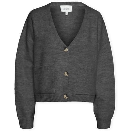 Vest Aware Noos Gemma Cardigan - Dark Grey Melange