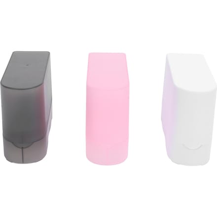3 stuks Nagelfrees Bit Houder Stofbestendig 12 Gaten Nagelfrees Bits Organizer Semi-Transparant white