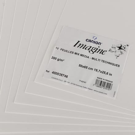 Canson Tekenblok Imagine, 500 x 650 mm, 200 g/m", wit
