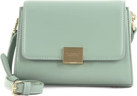 SEIDENFELT MANUFAKTUR Schoudertas Ellanda Crossbag Soft Blue / Gold Mintgroen