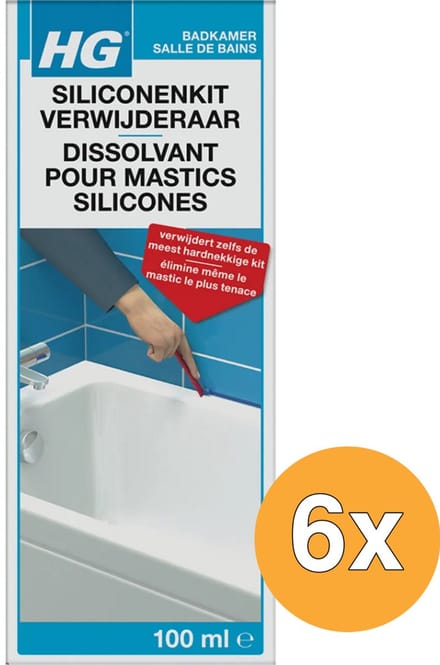 6x HG Siliconenkit Verwijderaar 100 ml