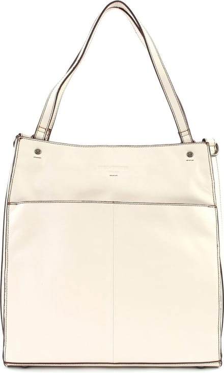 FREDsBRUDER Leren Schoudertas Atelier Harmonielehre Beige Wit