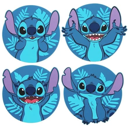 Paladone Disney Stitch Coaster Set - 4 stuks, Blauw