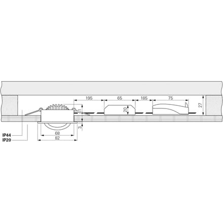 Deko Light 565405 Dione IP DTW LED-inbouwlamp Energielabel: F (A - G) LED LED vast ingebouwd 8.5 W Zwart