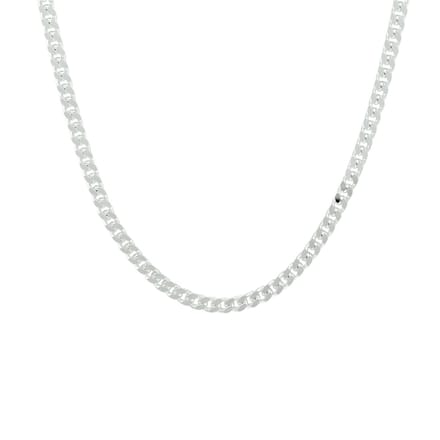 Juwelier Emo - Gourmet Ketting Zilver 925 - Gerhodineerd - Breedte 3mm - Lengte 45CM