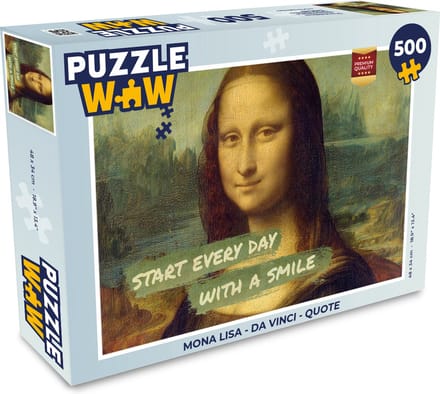 Puzzel Mona Lisa - Da Vinci - Quote - Legpuzzel - Puzzel 500 stukjes