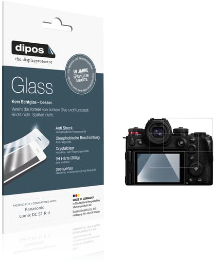 dipos – 2x Pantserfolie geschikt voor Panasonic Lumix DC S1 R II | 9H Screenprotector