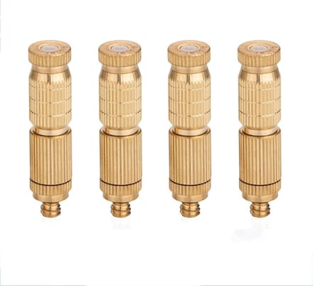 Hogedruk spuitmonden - Messing sproeiers - Koeling en bewatering - Anti-druppel ontwerp - 10 stuks - Messing