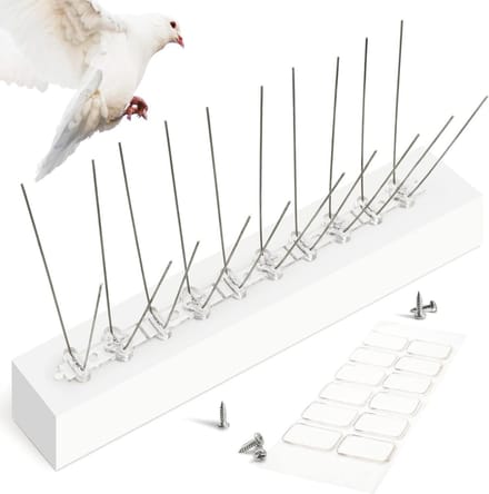 Duivenafweer spikes 3 meter - 12 elementen - vogelafweer spikes - vogelverschrikker - duivenbescherming - vogelafweer pigeon pins