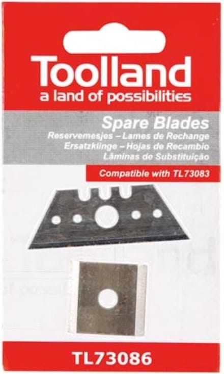 Toolland Reservemessen voor kantschaaf, trapezium & vierkant, 2 stuks