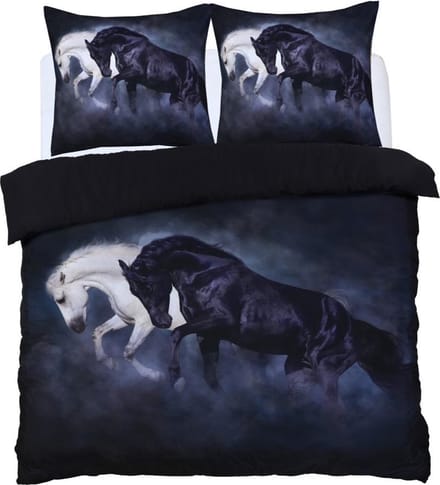 Husch Dekbedovertrek Horses - 200x200/220 - Paarden