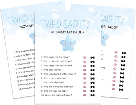 Spel Kaartjes - Feest Activiteit - Babyshower Vieren - Vijftig Bedrukte Sets - 5x7 Inch