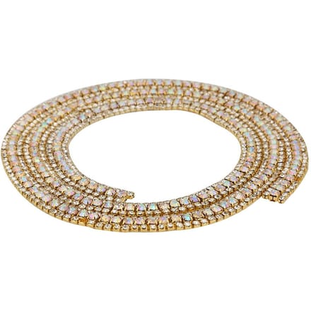 3 Rijen Diamant Mesh Wikkelrol Glitter Kristal Strasslint Decoratie (Goud) goud