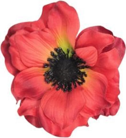 1 x Haarbloem Click Oranje Rood