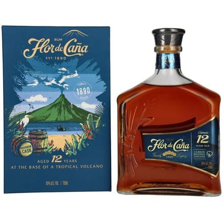 Flor de Caña Centenario 12 Years Old Rum 40% Vol. 0,7l in geschenkverpakking