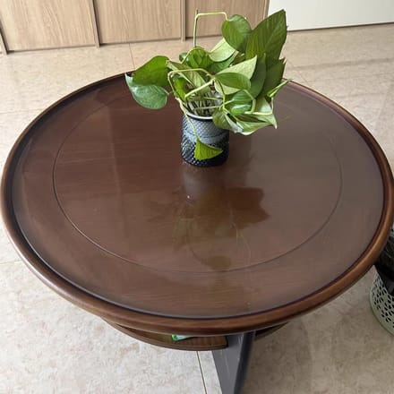 Tafelbeschermer Rond - Tafelkleed Protector - Tafel Beschermen - 15 mm Dik - 80 cm - Mat Transparant