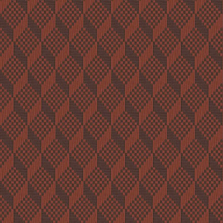 Duch Wallcoverings - Grace 3D stitched cube orange - vliesbehang - 10m x 53cm - GR322308