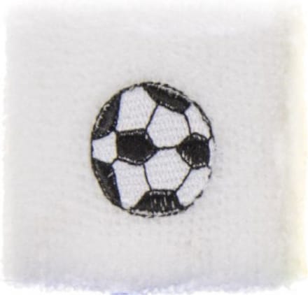 Zweetbandje Voetbal - Wit - Cadeautje onder de 5 euro