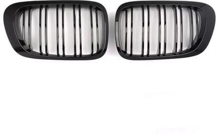 Voorbumper - Voor BMW E46 M3 2-Deur (1998-2004)- Dubbele Slat - Glanzend Zwart - Auto accessoires