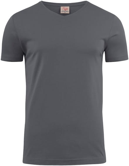Printer T-shirt Heavy V-hals Man 2264024 Staalgrijs - Maat XL