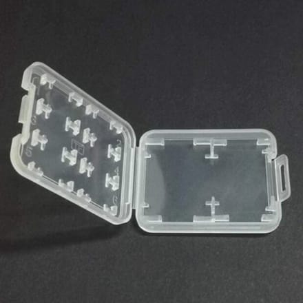Transparante Geheugenkaart Opbergdoos - Multifunctionele Organizer voor Micro SD, TF, SDHC en MSPD Kaarten