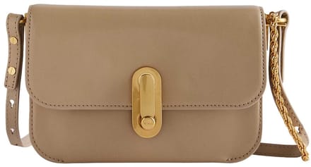 Ted Baker Leren schoudertas Kkaysa Polished Leather Crossbody Bag Taupe beige