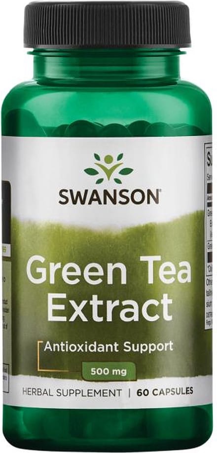 Supplementen - Green Tea Extract 500mg - 60 Capsules - Swanson -