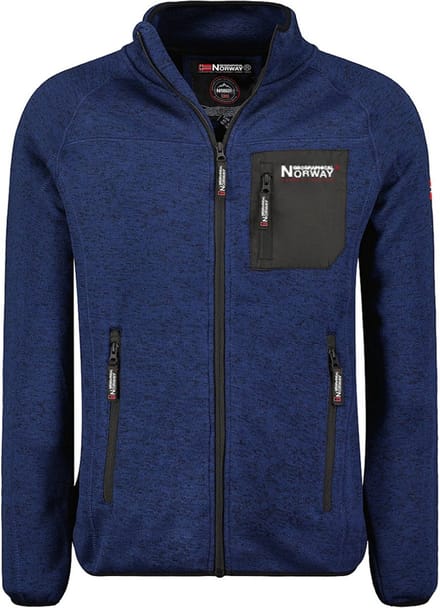 Fleece Vest Heren Blauw Met Borstzakje Geographical Norway - M