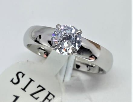 Ring - meisjes – Tiener – Zirkonia - 5mm - sieraden - RVS - Maat 15