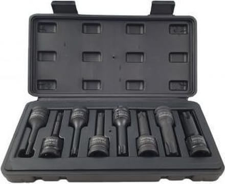 Weber Tools 1/2'' Krachtdoppen set Torx 8-delig van T25 t/m T80