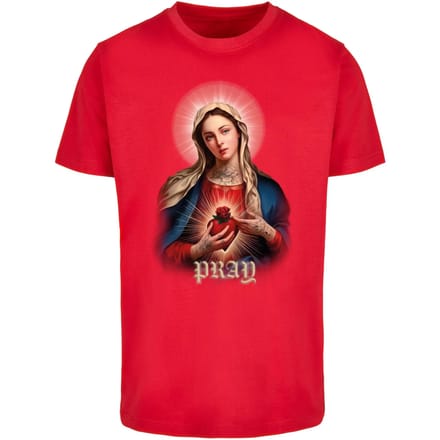 Mister Tee - Praying Mary Heren Tshirt - M - Rood
