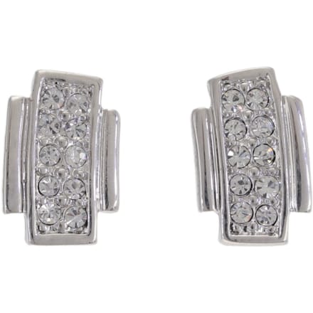 Behave – Oorstekers – Rhodium Plating – Transparante kristallen