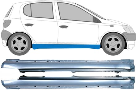 Volledige dorpel voor Toyota Yaris 1999-2005 / Links + Rechts / Set