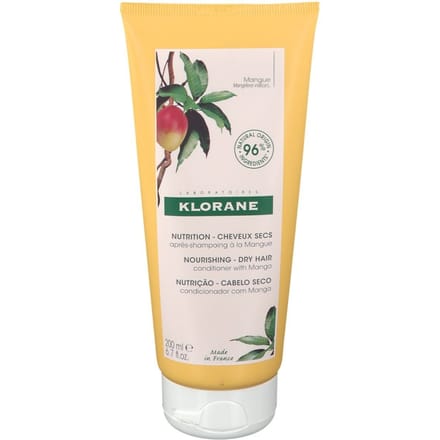 Klorane Mango Voedende Conditioner | Voedt & geeft glans Droog haar 200 Crème