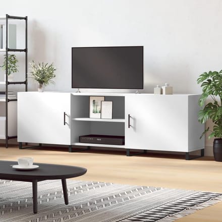 TV meubel - Dressoir Kast - Media Opslag - Trendy Praktisch Design - 150cm Breed - Wit