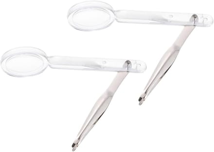 Vergrootglas Met Pincet - Huishoudelijke Tool - Objecten Observeren - Multifunctioneel Ontwerp - 10.3 cm Lengte - Wit