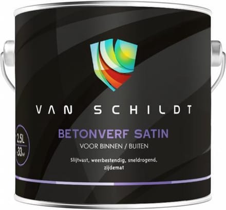 van Schildt Betonverf Satin 2.5 Liter Ral 9010 Gebroken Wit